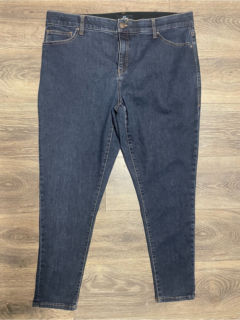 LulaRoe magic waistband Women’s Dark Blue denim Stretch Slim Jeans size 38
